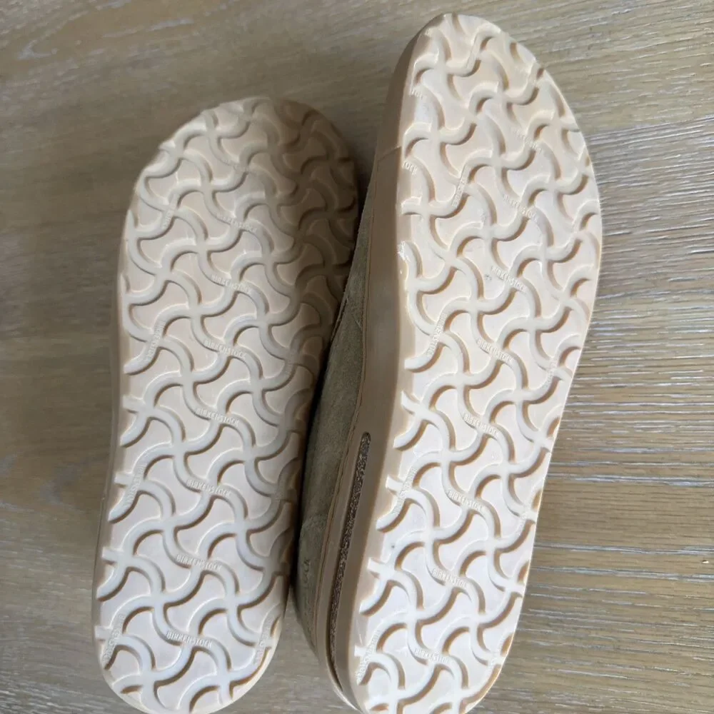 NWOB Birkenstock Callan Taupe Suede Slip On Loafers Sneakers W9 - M7 Comfort